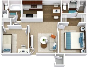 2 Bed Casita Reno 2049 floor plan